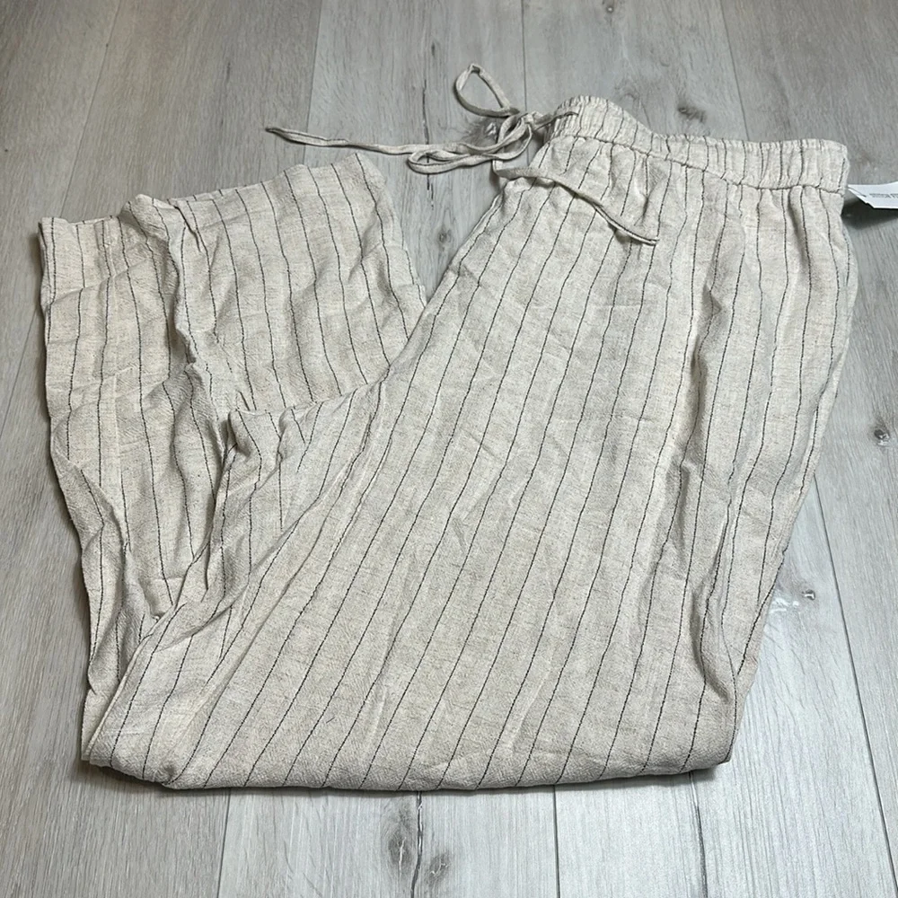Skies are Blue Stripe Pull On Pants Beige 1X‎ New With Tags Stitch Fix - Picture 5 of 6